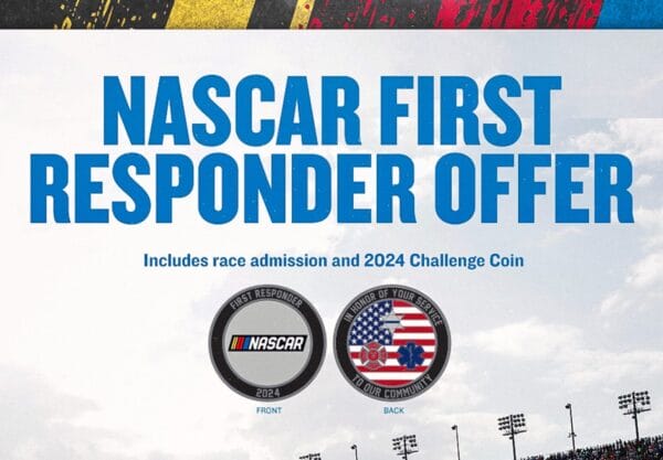 Michigan International Speedway Summer First Responder Offer event flyer on Sunday, August 18, 2024.